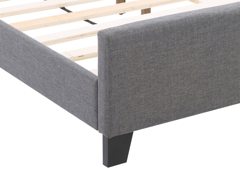 grey Contemporary Queen Bed Juniper Collection detail image by CorLiving