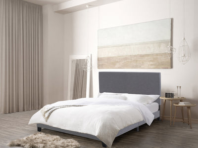 grey Contemporary Queen Bed Juniper Collection lifestyle scene by CorLiving#color_juniper-grey