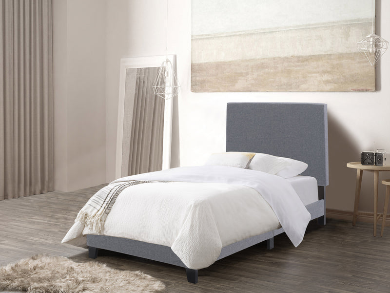 grey Contemporary Twin / Single Bed Juniper Collection lifestyle scene by CorLiving