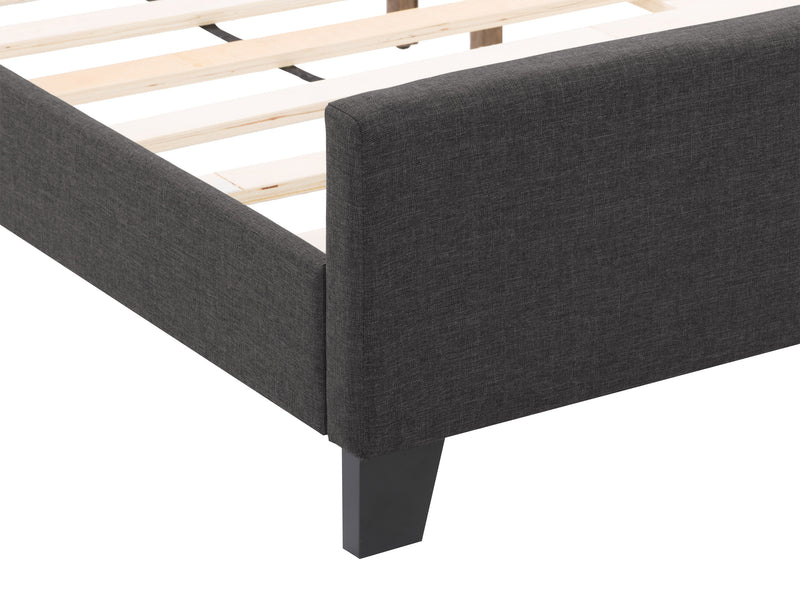 charcoal Contemporary Queen Bed Juniper Collection detail image by CorLiving