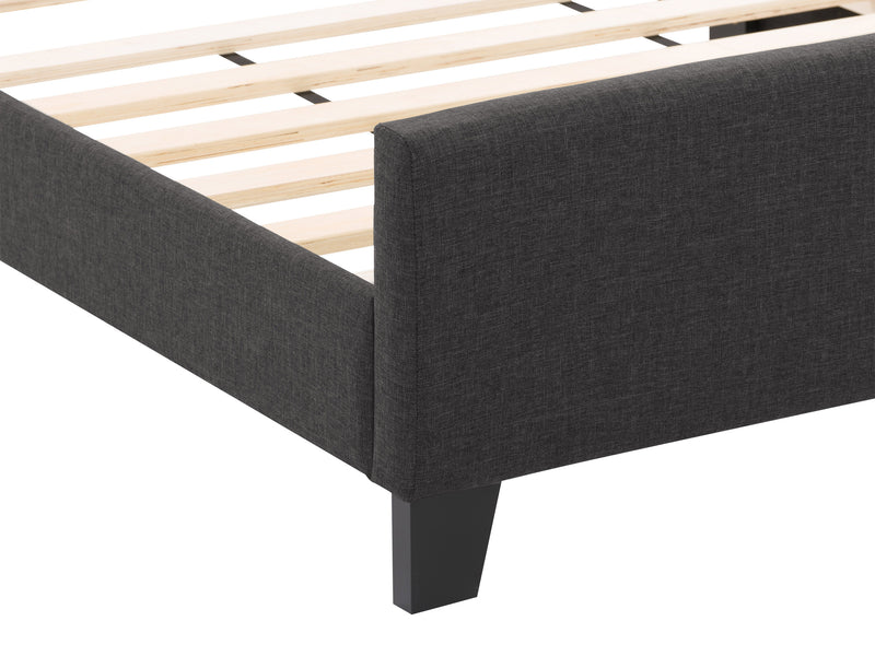 charcoal Contemporary Twin / Single Bed Juniper Collection detail image by CorLiving