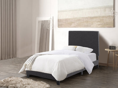 charcoal Contemporary Twin / Single Bed Juniper Collection lifestyle scene by CorLiving#color_juniper-charcoal