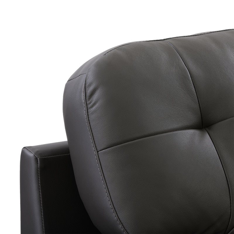 black Leather Armchair Burnaby Collection detail image by CorLiving