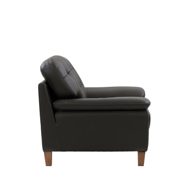 black Leather Armchair Burnaby Collection product image by CorLiving#color_black