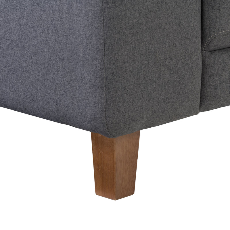 medium grey fabric Oversized Armchair Burnaby Collection detail image by CorLiving