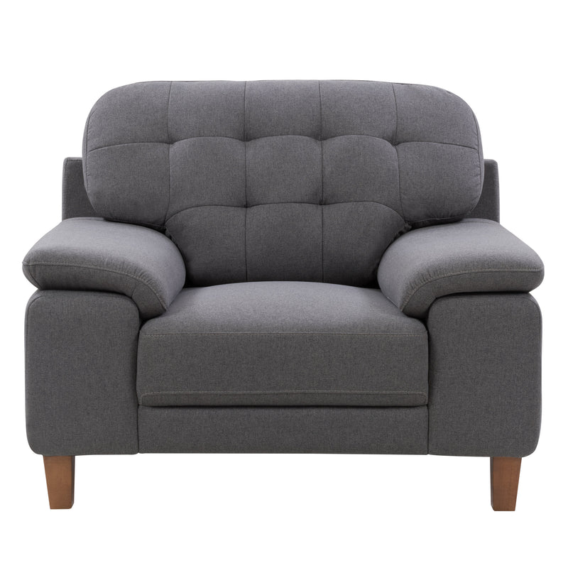 medium grey fabric Oversized Armchair Burnaby Collection product image by CorLiving