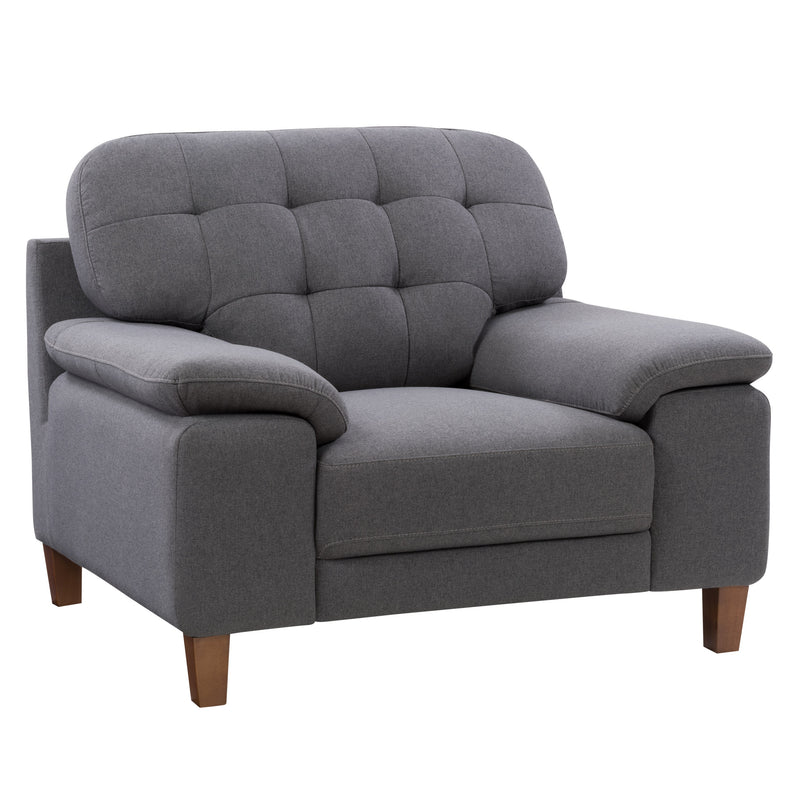medium grey fabric Oversized Armchair Burnaby Collection product image by CorLiving