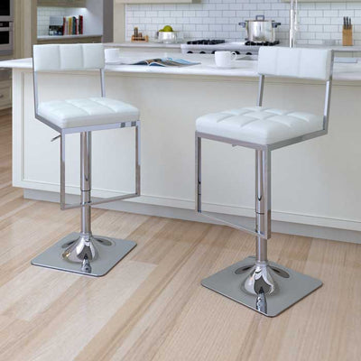white Bar Stools Set of 2 Riley Collection lifestyle scene by CorLiving#color_white