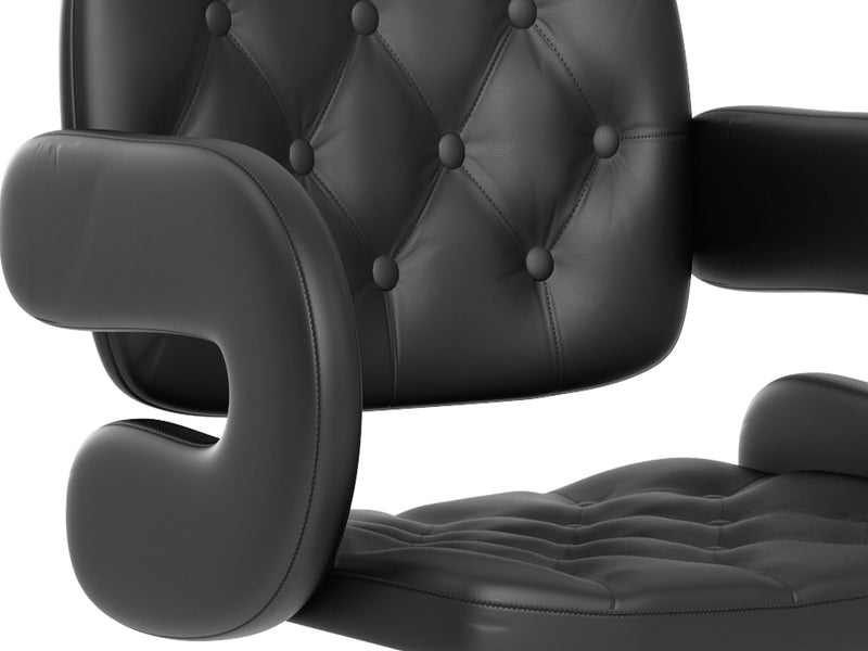 black Bar Stools with Arms Set of 2 Jude Collection detail image by CorLiving