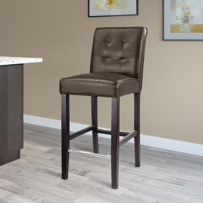 brown Bar Height Bar Stool Antonio Collection lifestyle scene by CorLiving#color_brown