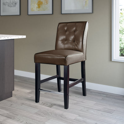 dark brown Counter Height Bar Stool Antonio Collection lifestyle scene by CorLiving#color_dark-brown