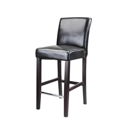 black Wooden Bar Stool Bar Height Ira Collection product image by CorLiving#color_black