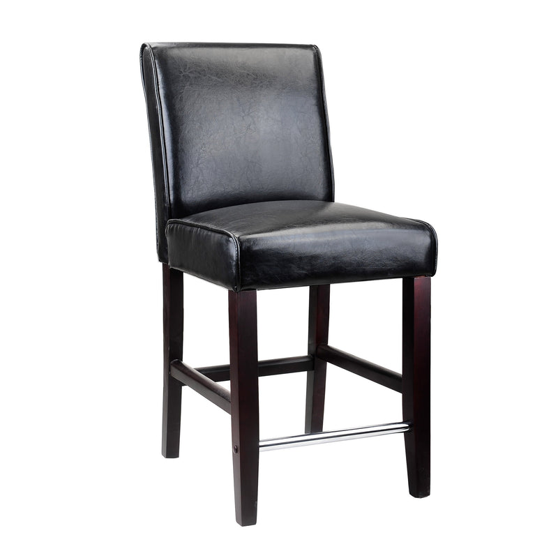 black Wooden Bar Stool Counter Height Ira Collection product image by CorLiving
