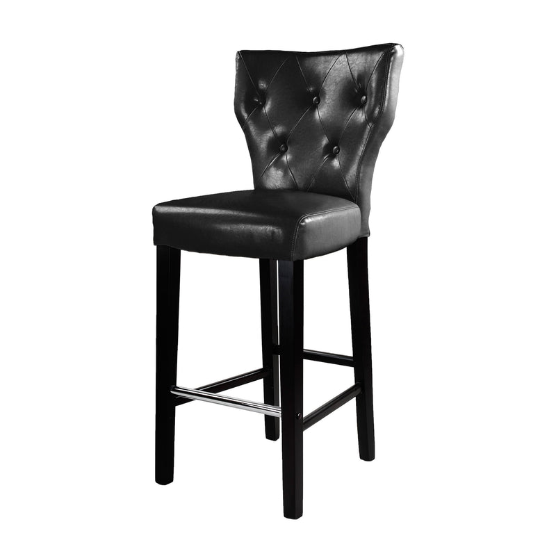 black Bar Stools with Backs Set of 2 CorLiving Collection product image by CorLiving
