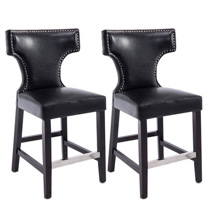black Counter Height Bar Stools Set of 2 Aiden Collection product image by CorLiving#color_black