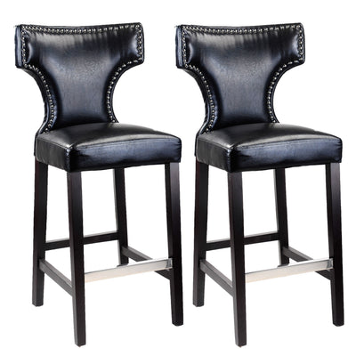 black Bar Height Bar Stools Set of 2 Aiden Collection product image by CorLiving#color_black