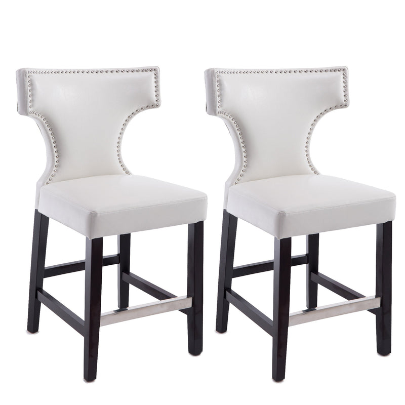 white Counter Height Bar Stools Set of 2 Aiden Collection product image by CorLiving