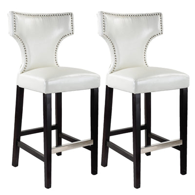 white Bar Height Bar Stools Set of 2 Aiden Collection product image by CorLiving#color_white