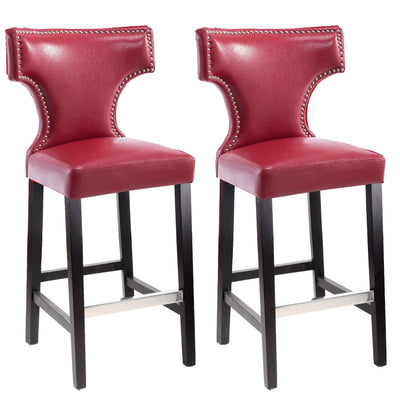 red Bar Height Bar Stools Set of 2 Aiden Collection product image by CorLiving#color_red