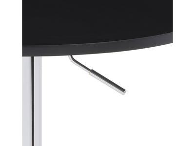 black Adjustable Height Round Bar Table Maya Collection detail image by CorLiving#color_black