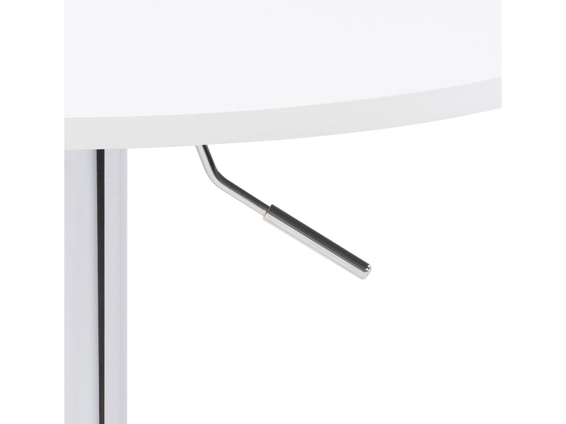 white Adjustable Height Round Bar Table Maya Collection detail image by CorLiving