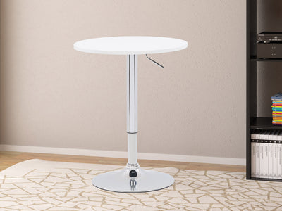 white Adjustable Height Black Bar Table Maya Collection lifestyle scene by CorLiving#color_white