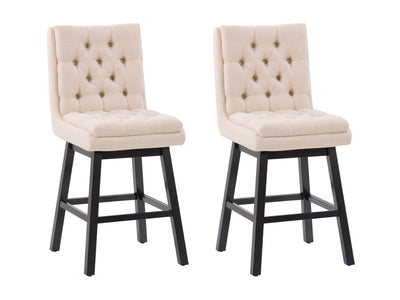 beige and dark brown Cushioned Bar Stools Set of 2 Leilani Collection product image by CorLivin#color_dpt-beige