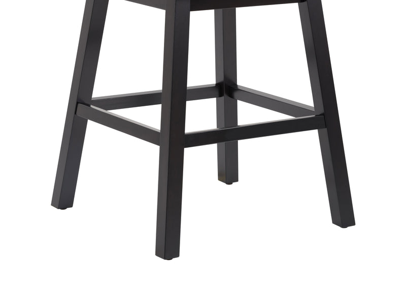 dark grey and dark brown Cushioned Bar Stools Set of 2 Leilani Collection detail image by CorLiving