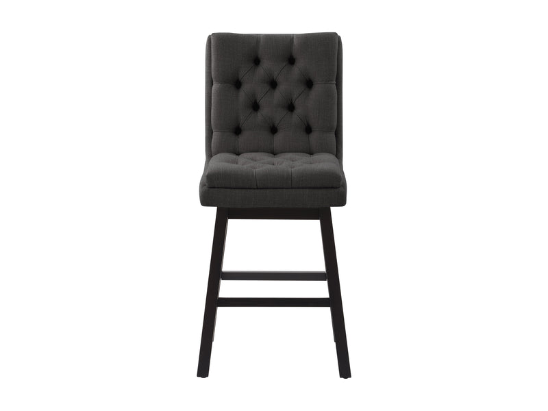 dark grey and dark brown Cushioned Bar Stools Set of 2 Leilani Collection product image by CorLiving