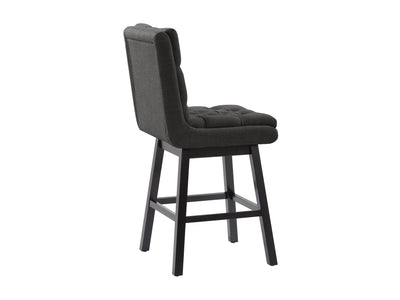 dark grey and dark brown Cushioned Bar Stools Set of 2 Leilani Collection product image by CorLiving#color_dpt-dark-grey