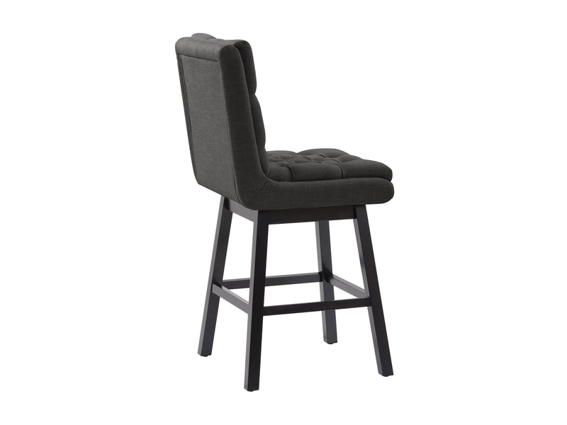 dark grey and dark brown Cushioned Bar Stools Set of 2 Leilani Collection product image by CorLiving