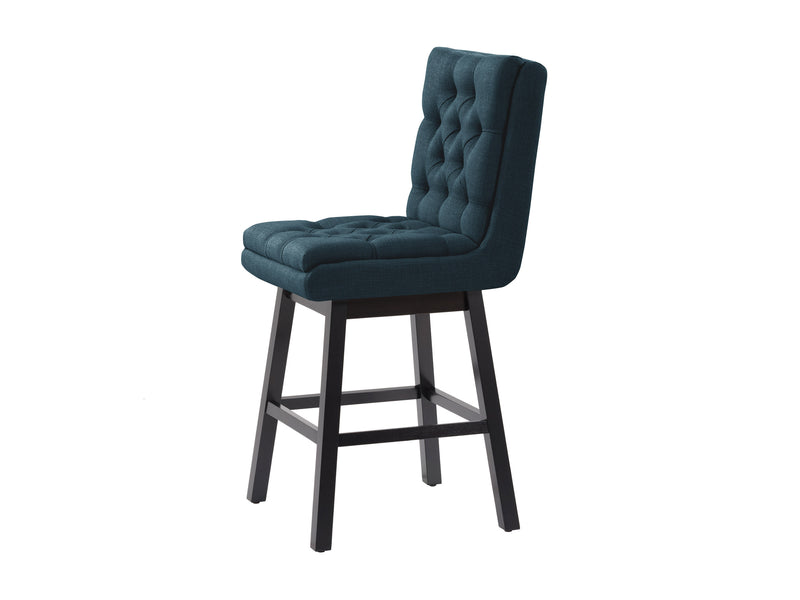 navy blue and dark brown Cushioned Bar Stools Set of 2 Leilani Collection product image by CorLiving