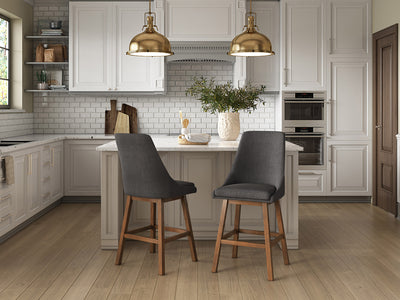 dark grey and brown High Back Bar Stools Set of 2 Luca Collection lifestyle scene by CorLiving#color_dpt-dark-grey