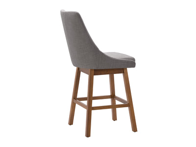 light grey and brown High Back Bar Stools Set of 2 Luca Collection product image by CorLiving#color_dpt-grey