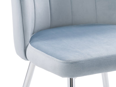 blue Velvet Dining Room Chairs, Set of 2 Noelle Collection detail image by CorLiving#color_blue