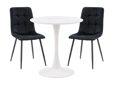 black 3 Piece Bistro Dining Set Ivo Collection product image by CorLiving#color_ivo-black