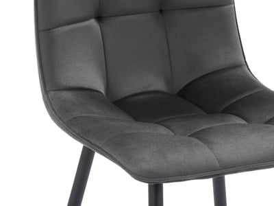 grey Velvet Upholstered Dining Chairs, Set of 2 Nash Collection detail image by CorLiving#color_nash-grey-velvet