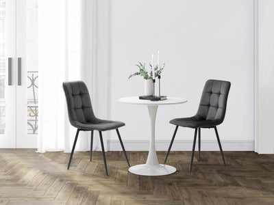 grey Velvet Upholstered Dining Chairs, Set of 2 Nash Collection lifestyle scene by CorLiving#color_nash-grey-velvet