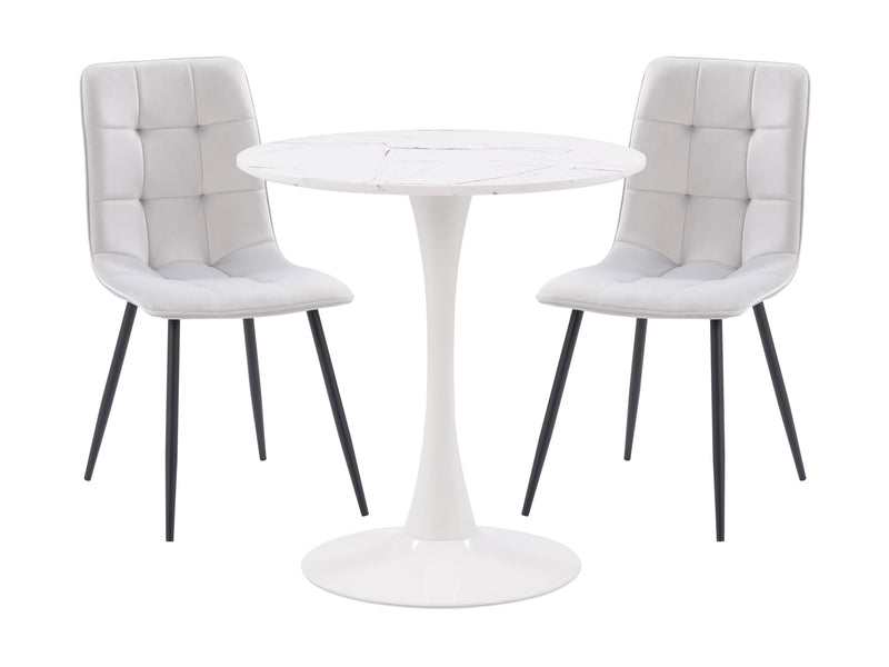 grey 3 Piece Bistro Dining Set Ivo Collection product image by CorLiving