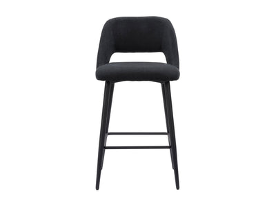 black Velvet Bar Stools Set of 2 Talia Collection product image by CorLiving#color_black