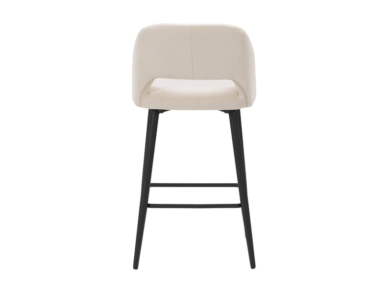 cream Velvet Bar Stools Set of 2 Talia Collection product image by CorLiving