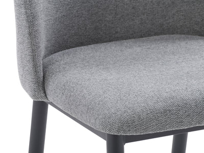 grey Curved Dining Chairs, Set of 2 Nyla Collection detail image by CorLiving#color_grey