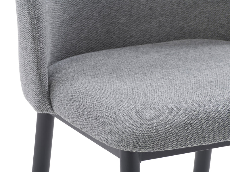 grey Curved Dining Chairs, Set of 2 Nyla Collection detail image by CorLiving