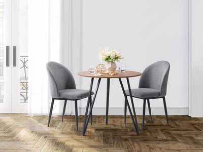 grey Curved Dining Chairs, Set of 2 Nyla Collection lifestyle scene by CorLiving#color_grey