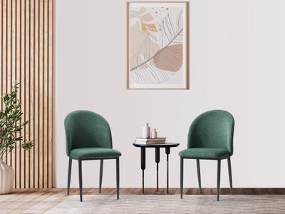 dark green Curved Dining Chairs, Set of 2 Nyla Collection lifestyle scene by CorLiving#color_dark-green