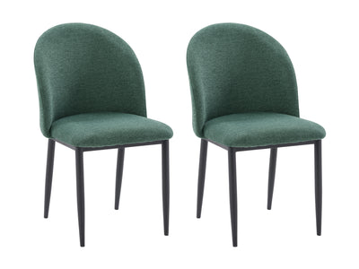 dark green Curved Dining Chairs, Set of 2 Nyla Collection product image by CorLiving#color_dark-green