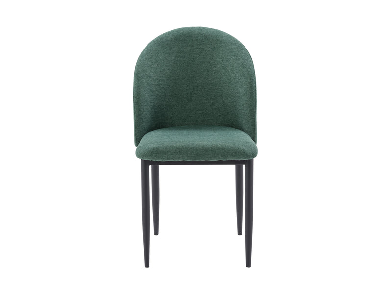 dark green Curved Dining Chairs, Set of 2 Nyla Collection product image by CorLiving