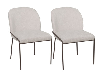 light grey High Back Upholstered Dining Chairs, Set of 2 Blakeley Collection product image by CorLiving#color_blakeley-light-grey