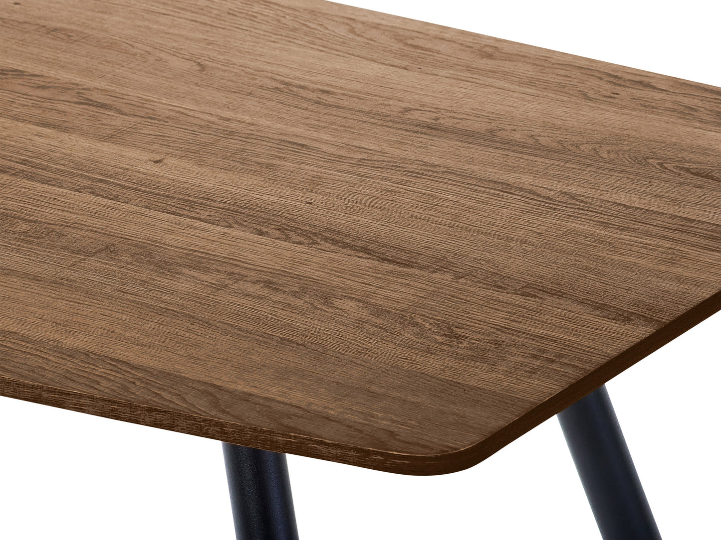 Modern round dining table with sleek white tabletop, supported by a sturdy wooden base with natural wood grain finish, ideal for small spaces and contemporary interiors.