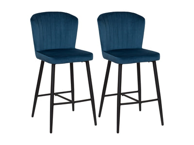 navy blue Metal Bar Stools Set of 2 Jasper Collection product image by CorLiving#color_navy-blue